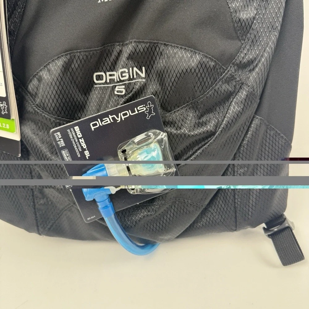 Platypus Hydration Backpack Origin 5 Pack Black‎ Hiking Mountain Biking *LOGO*